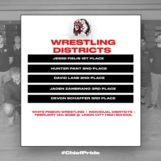 White Pigeon sending five wrestlers to Regional